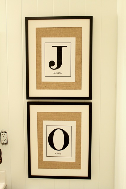 burlap monogram burlap monogram