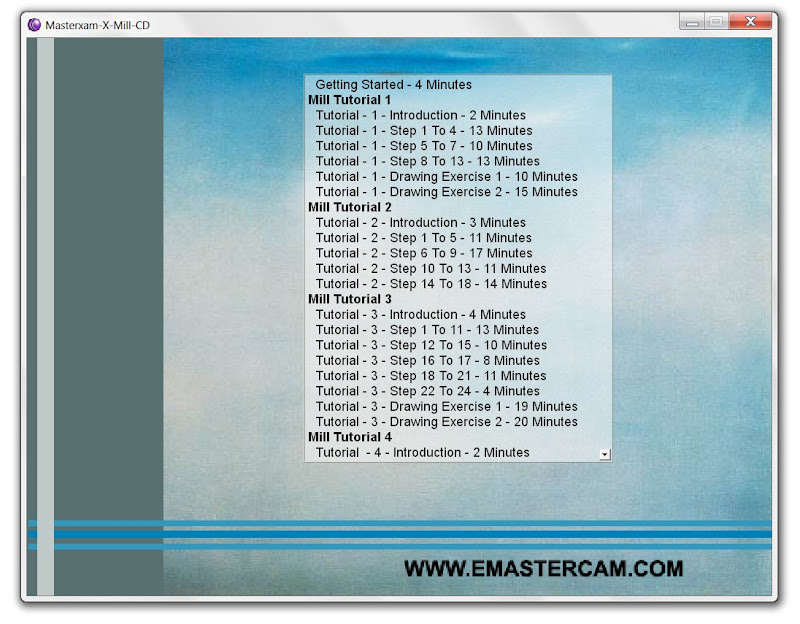 Video Học MasterCAM - MasterCAM X Mill Video Tutorial