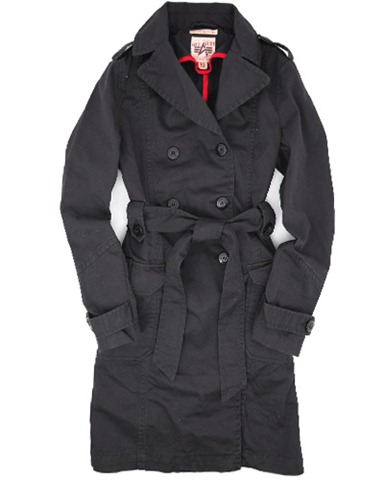 [Ladies Cotton Military Trench Coat-Black[2].jpg]