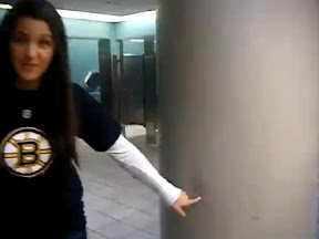 The girl who kicked the hole in the column