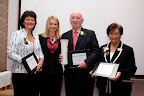 Rose Michael for her work with the Royal National Lifeboat Association in the Malahide Branch, Dublin (left), Brian Mooney for his work with IRD Kiltimagh Ltd in Mayo (centre) and Margaret Brown for her work with the Christmas Day Lunch in Dun Laoghaire, Co. Dublin (right) have been short listed for the Category of Community.