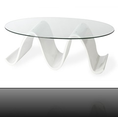 table basse design en verre