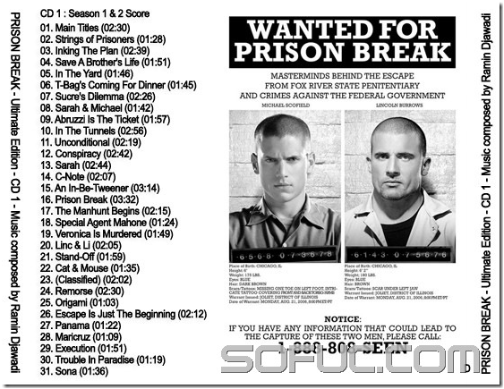 <越狱>官方原声大碟——Prison Break Official Soundtrack[共31首][试听+下载]