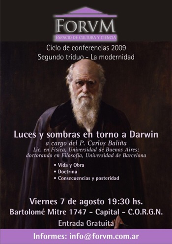 Forvm Ciclo de conferencias 2009 Luces y sombras en torno a Darwin