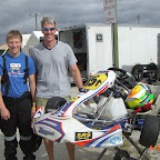 Conner and Scott Wagner enjoy a day of racing.