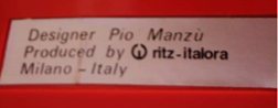 Original Cronotime clock label, red