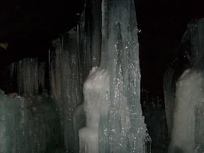 Underground ice formations.