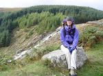 Laura about to slog through the bog.
