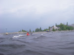 Ray getting a ride in to the mouth of the Michipicoten River