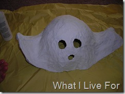 Paint your paper mache ghost