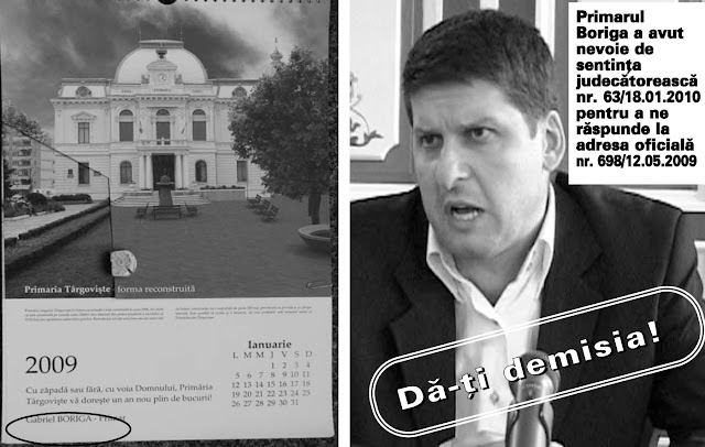 Primarul Boriga a avut nevoie de sentinta judecatoreasca nr. 63/18.01.2010 pentru a ne raspunde la adresa oficiala nr. 698/12.05.2009 Primarul Boriga a avut nevoie de sentinta judecatoreasca nr. 63/18.01.2010 pentru a ne raspunde la adresa oficiala nr. 698/12.05.2009