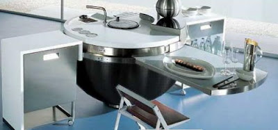 La cocina más cool del mundo sheer spherical kitchen island with pullout table La cocina más cool del mundo