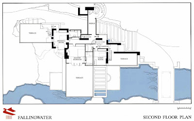 Interior de la casa de la cascada, de Frank Lloyd Wright 2ndFloor Interior de la casa de la cascada, de Frank Lloyd Wright
