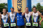 IfA Sport Wagner TriTeam Bamberg: Christian Schröter, Thomas Hofmann, Uwe Dütsch, Norman Huck und Edgar Loch