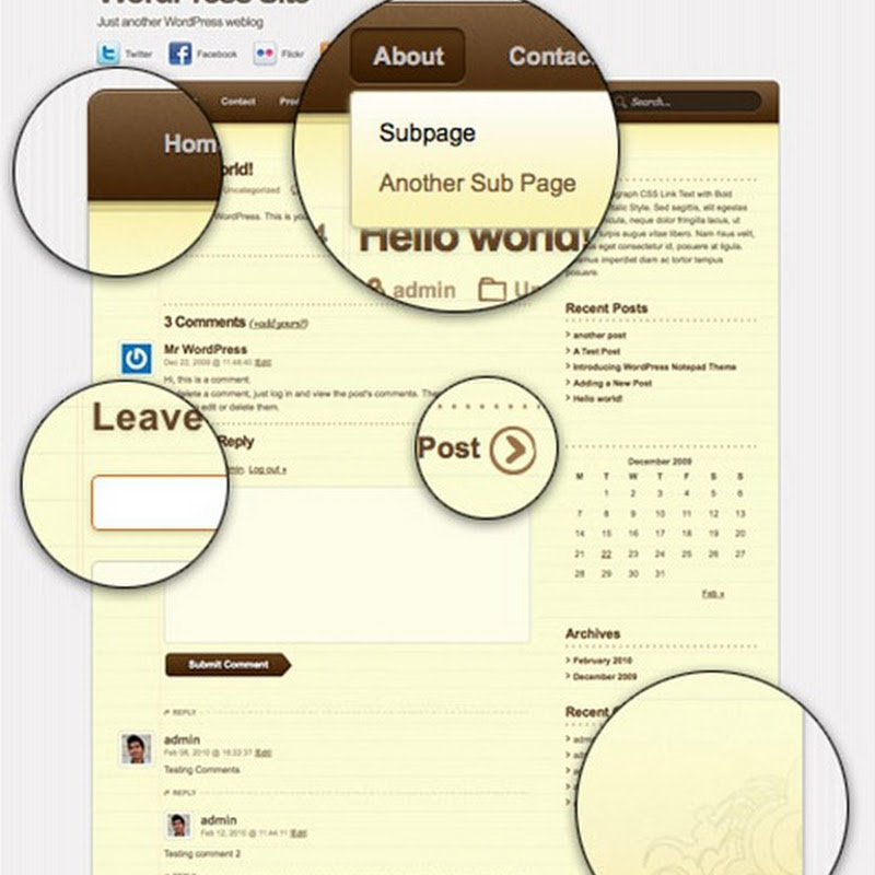 Notepad, un tema para Wordpress