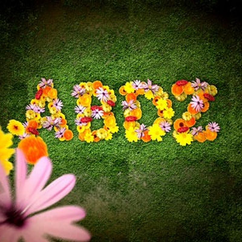 Texto con flores en Photoshop