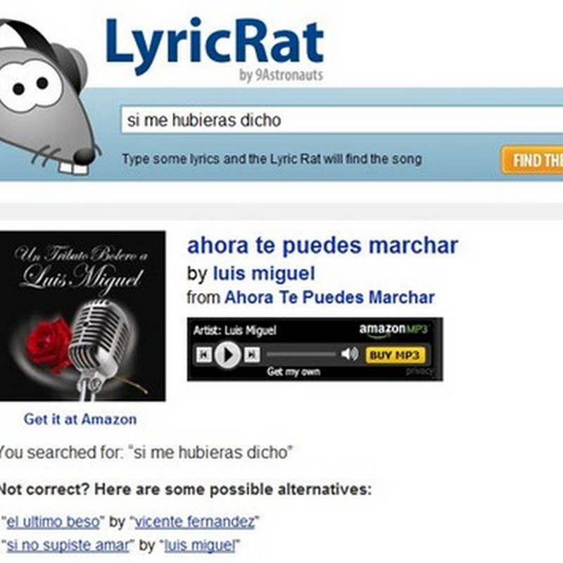 LyricRat, un trozo de canción y te dice de quién es