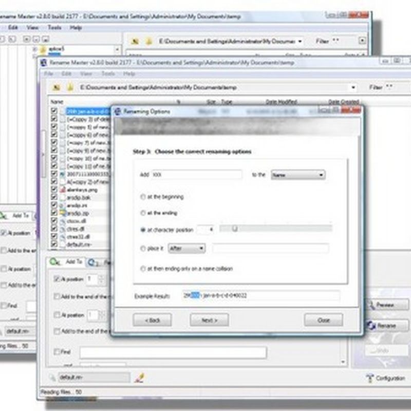 Renombra archivos a la vez con Rename Master