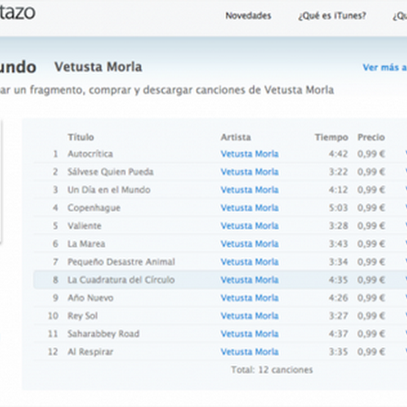 iTunes en un vistazo desde tu navegador