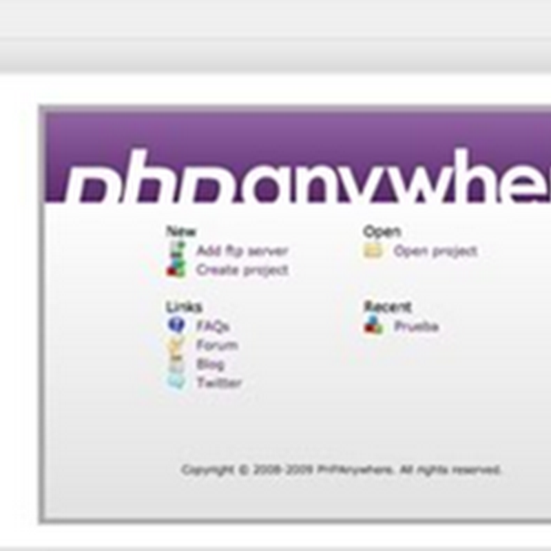 Programa en PHP con PHP Anywhere
