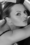 Naked By - Lenka in Black & White Sofa
