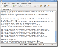 Screenshot-sources.list (-etc-apt) - gedit Screenshot-sources.list (-etc-apt) - gedit