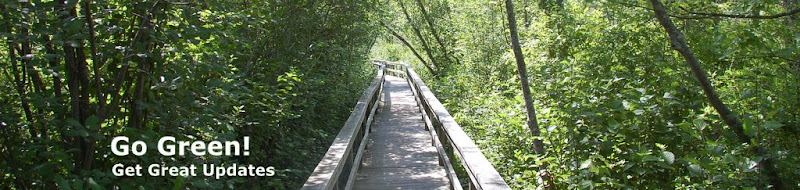 Go Green Banner - Woodsy Path - Credit Eric Kilby