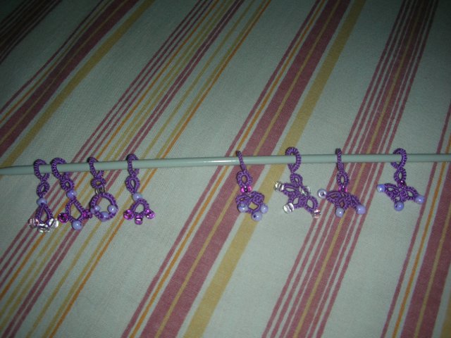 Purple stitch markers