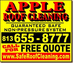 Tampa Florida Roof Cleaning Sign