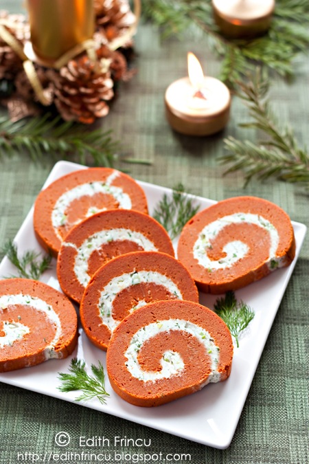 rulada aperitiv cu crema de branza