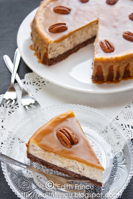 cheesecake cu nuci si caramel