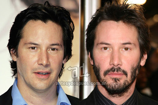 keanu reeves beard - before and after