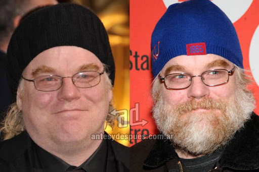 philip seymour hoffman beard - before and after