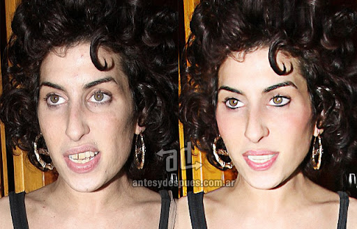 Amy Winehouse Before and after Photoshop