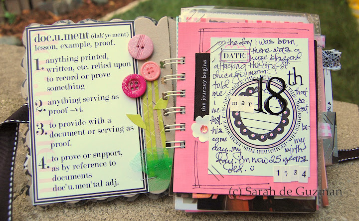 The first two pages of the mini album.