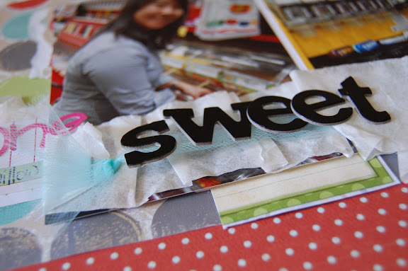 Closeup of title and coffee filters.