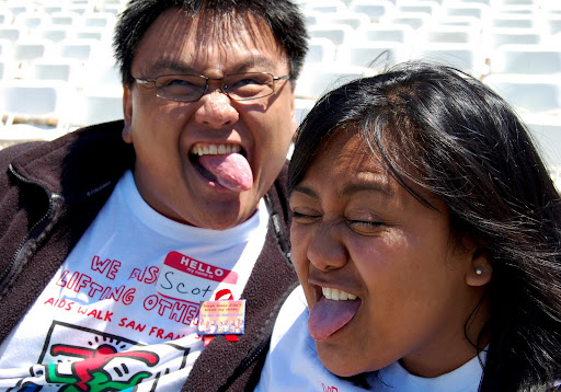 Being silly in Golden Gate Park.