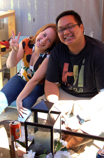 Im glad that my sewn up seat covers were a hit; Anna and Sean enjoyed them.