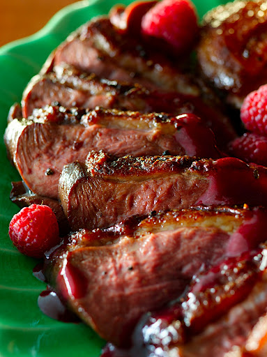 Duck with Summer Berries and Ros&eacute;