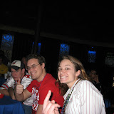 Giving our feet a break in a Blues bar