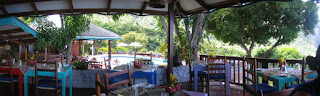 The dining area was completely outdoors and provided excellent views.