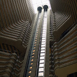 Stopped in the downtown Marriot for some coffee.  Cool architecture.
