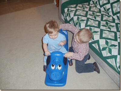 Jeffrey helping Brian