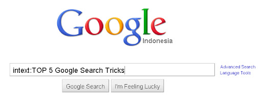 TOP 5 Google Search Tricks TOP 5 Google Search Tricks