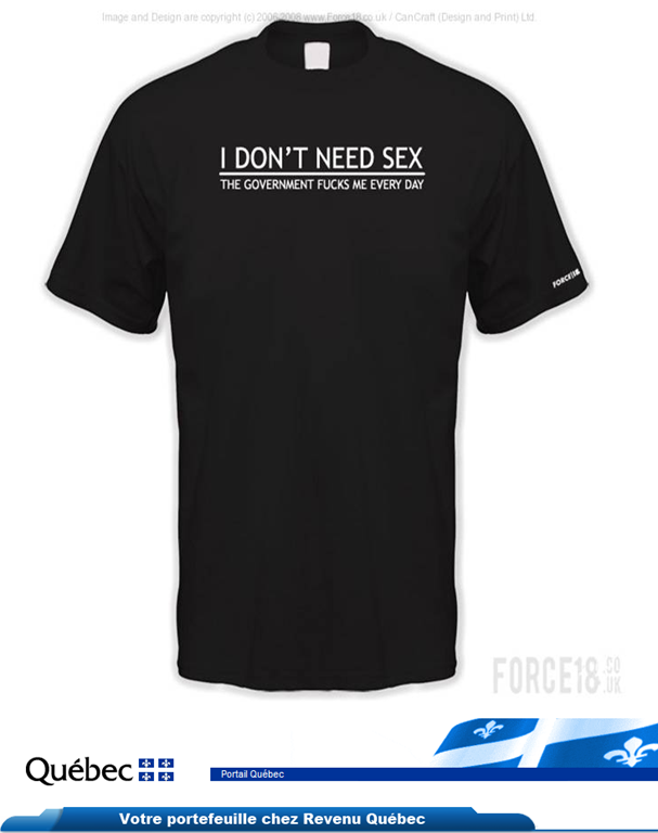 T-Shirt Revenu Québec