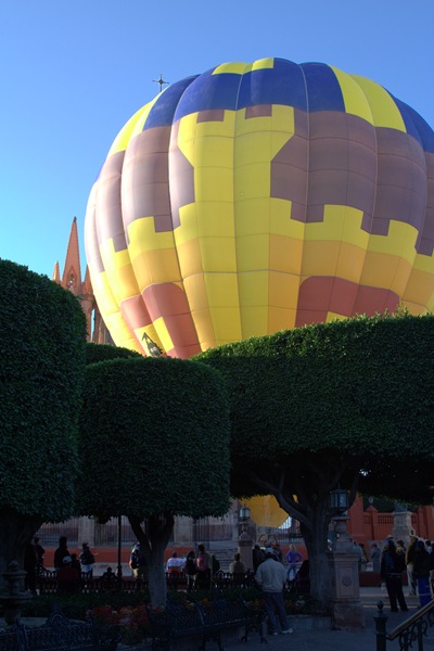Hot air balloon in San Miguel de Allende