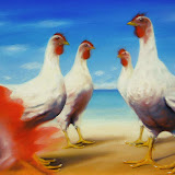 'galline al mare'  Oil on canvas  cm.50x75.jpg