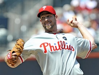Cliff Lee, the most popular Phillies player to ever play just under half a season. AP photo.