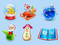 8 Set Iconos Navideños