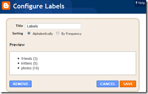 Labels Gadget